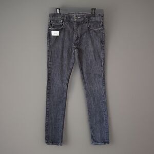 Levi's 511 Slim Jeans Mens 34x34 (Fits 32x34) Dark Gray Faded Stretch Denim